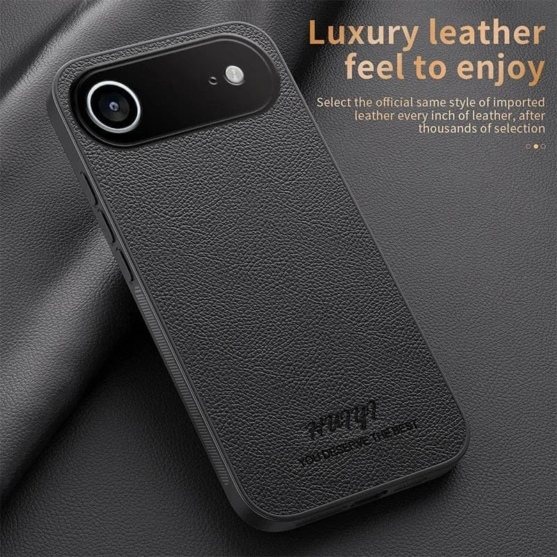 Leather Matte Soft Frame Case for Iphone 17. - BLAKESTORE-NG