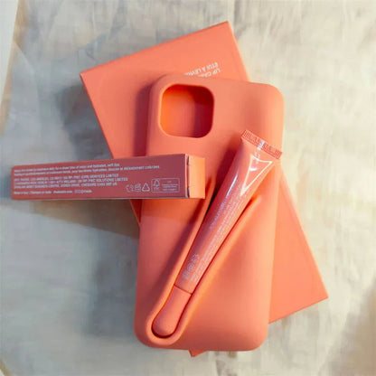 BLAKESTORE-NG iPhone Cases. Orange Set / With Lipstick / For iPhone 15 Rhode Lipstick Silicone DIY Phone Case For iPhone.