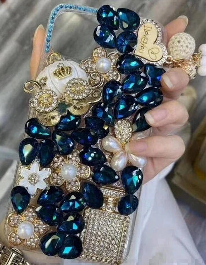 Rhinestone Love Diamond Case – For iPhone 7–17 Pro Max & Air Series - BLAKESTORE-NG