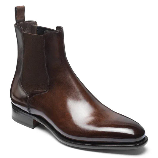 BLAKESTORE-NG New Chelsea Boots Men Shoes PU Brown Fashion Versatile Business Casual British Style Street Party Wear Classic Ankle Boots