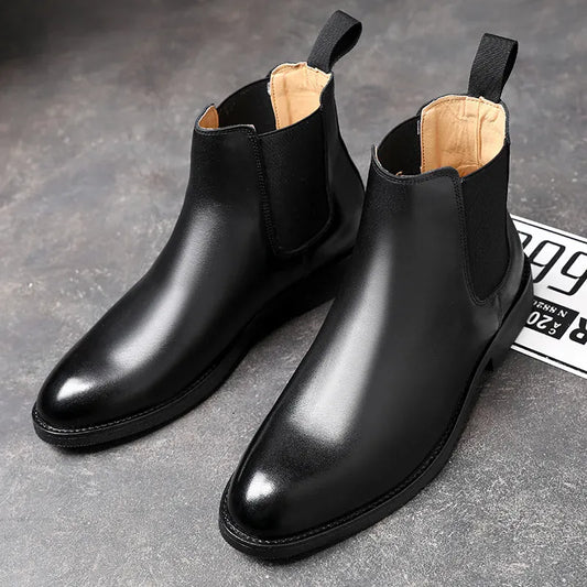 BLAKESTORE-NG Shoes black / 38 (US 6) Men’s Retro Chelsea Boots – Genuine Leather British Style Ankle Boots