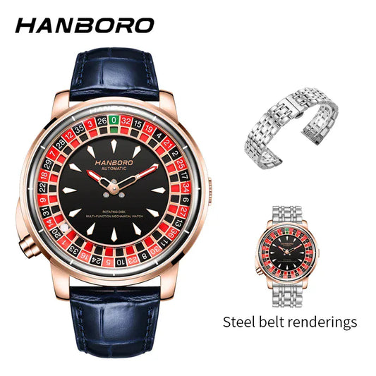 BLAKESTORE-NG Watches A1015-7 / Option 10 HANBORO Men’s Fully Automatic Mechanical Watch – Model 1001