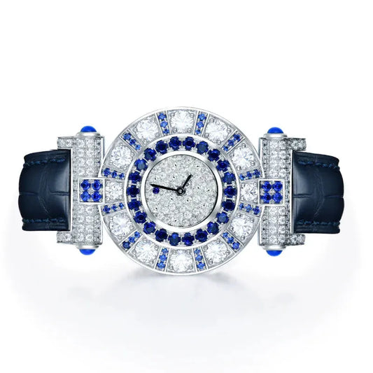 BLAKESTORE-NG Watches BELLUX Blue Sapphire Women’s Watch | Luxury Crocodile Leather Strap