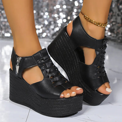 BLAKESTORE-NG Women Sandals Summer New Wedges Platform Sandals Women Sexy High Heels Shoes Peep Toe Open To Walking Designer Sandals Women