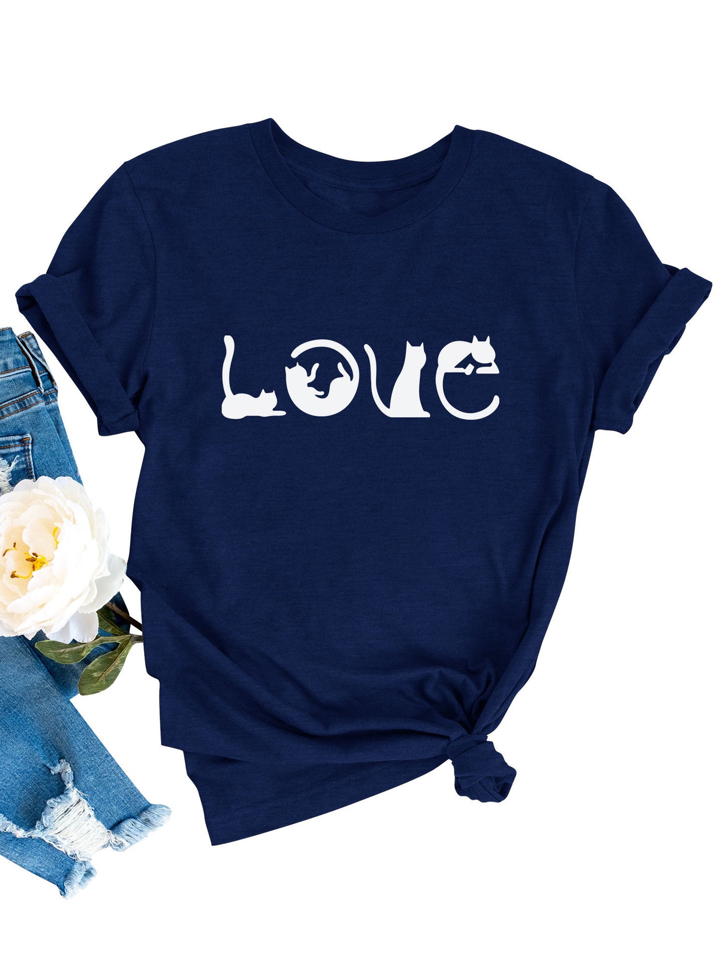 Valentine's Day LOVE Printed Women's  T-shirt - BLAKESTORE-NG