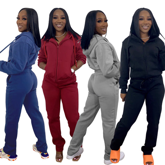Women 2 Piece Sweatsuit Outfit - BLAKESTORE-NG
