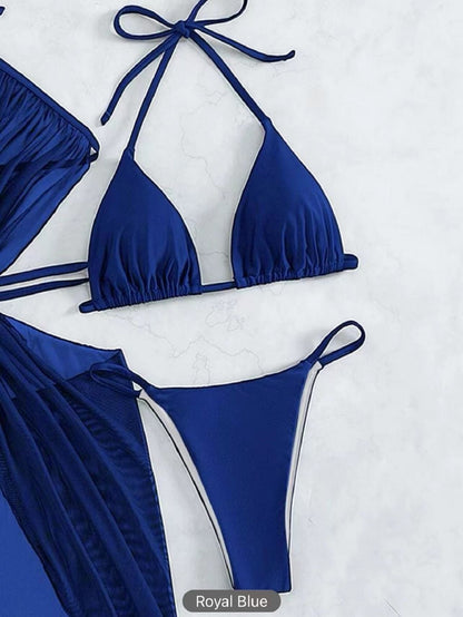 3pcs Halter Neck Bikini Beach Wear - BLAKESTORE-NG
